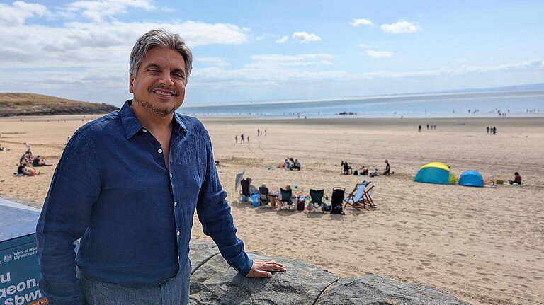 Steven Rajam on Beach