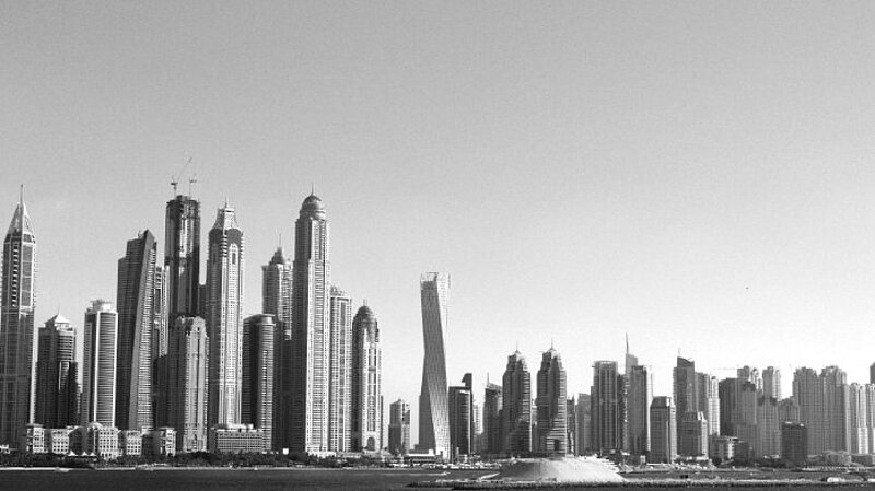 An image of the skyline of Dubai, UAE.