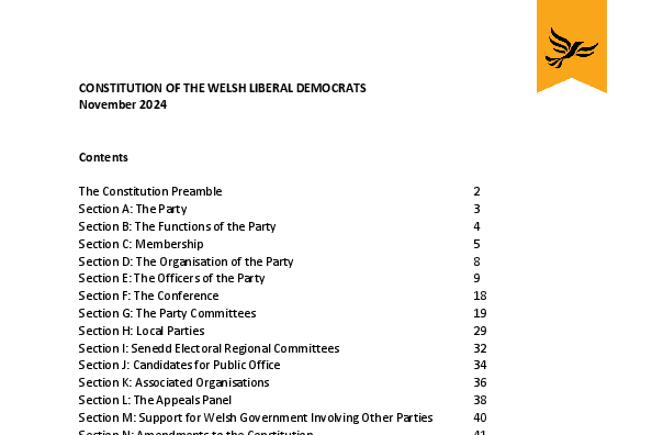 Constitution of the Welsh Liberal Democrats