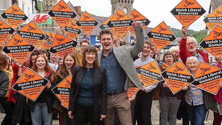 Jane Dodds MS & David Chadwick MP with Welsh Liberal Democrat Supporters