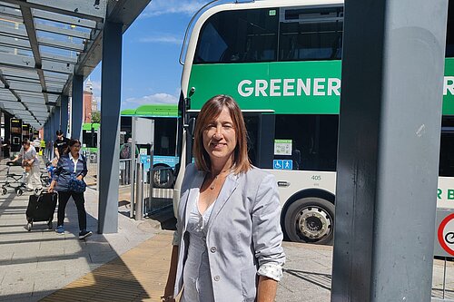 Jane Dodds MS at the Launch of the £1 bus fare
