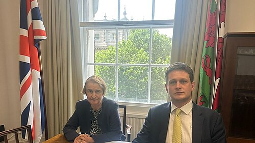 David Chadwick MP with Dame Nia Girffith MP